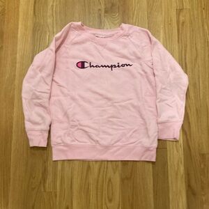 Girls pink cropped hoodie from Champion